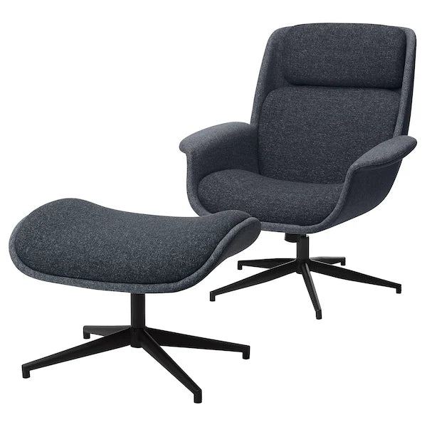IKEA ÄLEBY Armchair with ottoman