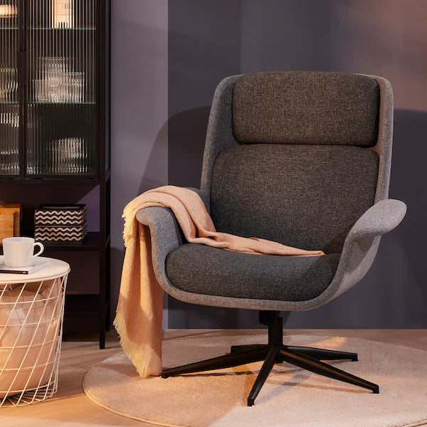 IKEA ÄLEBY Swivel chair, Gunnared medium gray/dark gray