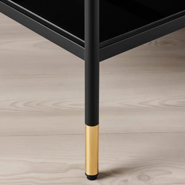 IKEA ÄSPERÖD Coffee table, black/glass black, 45 1/4x22 7/8 "