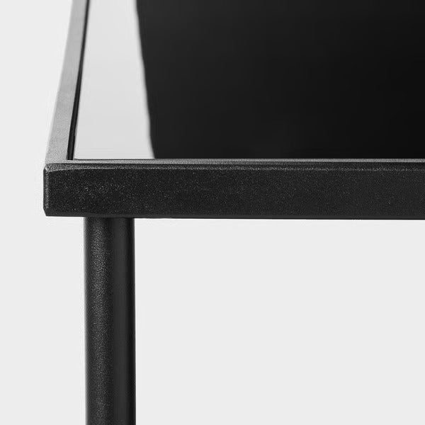 IKEA ÄSPERÖD Coffee table, black/glass black, 45 1/4x22 7/8 "
