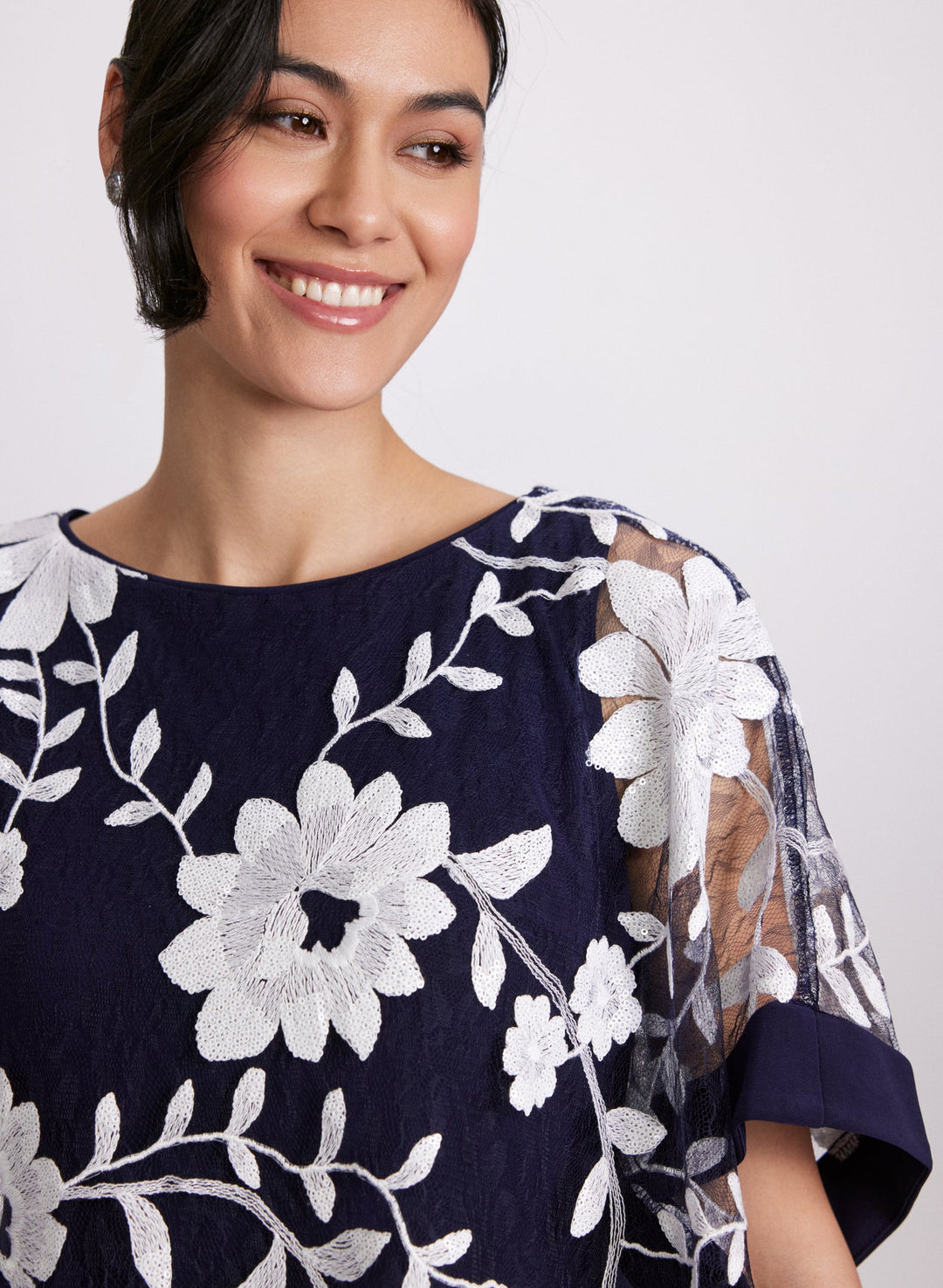 LAURA Floral Capelet Sheath Dress