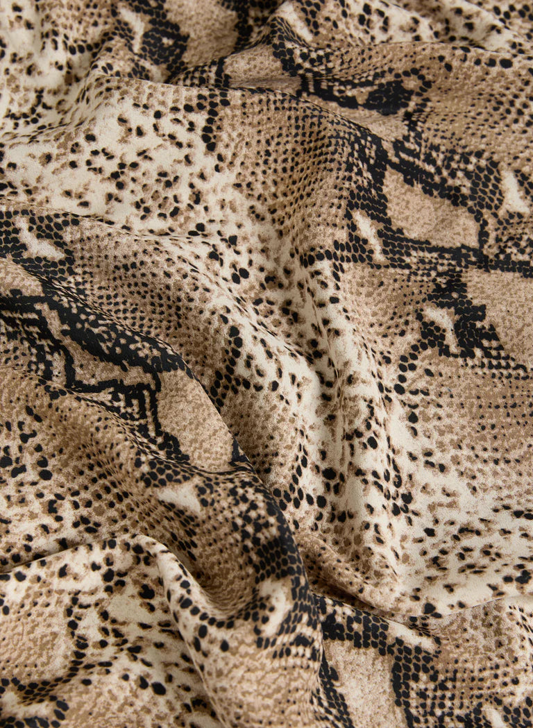 LAURA Snake Print Cap Sleeve Top