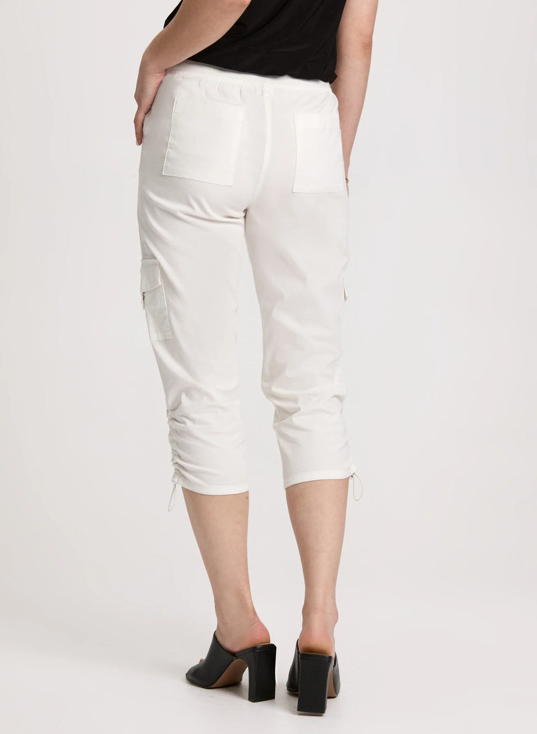 LAURA Cropped Drawstring Hem Cargo Pants