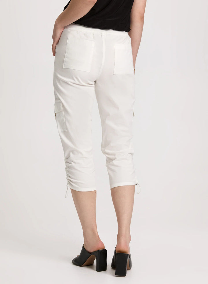 LAURA Cropped Drawstring Hem Cargo Pants