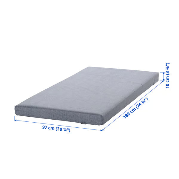 IKEA ÅGOTNES Foam mattress, firm/light blue, Twin