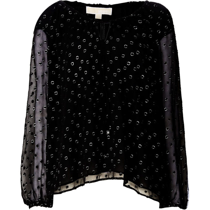MICHAEL Michael Kors Draw String V Neck Blouse