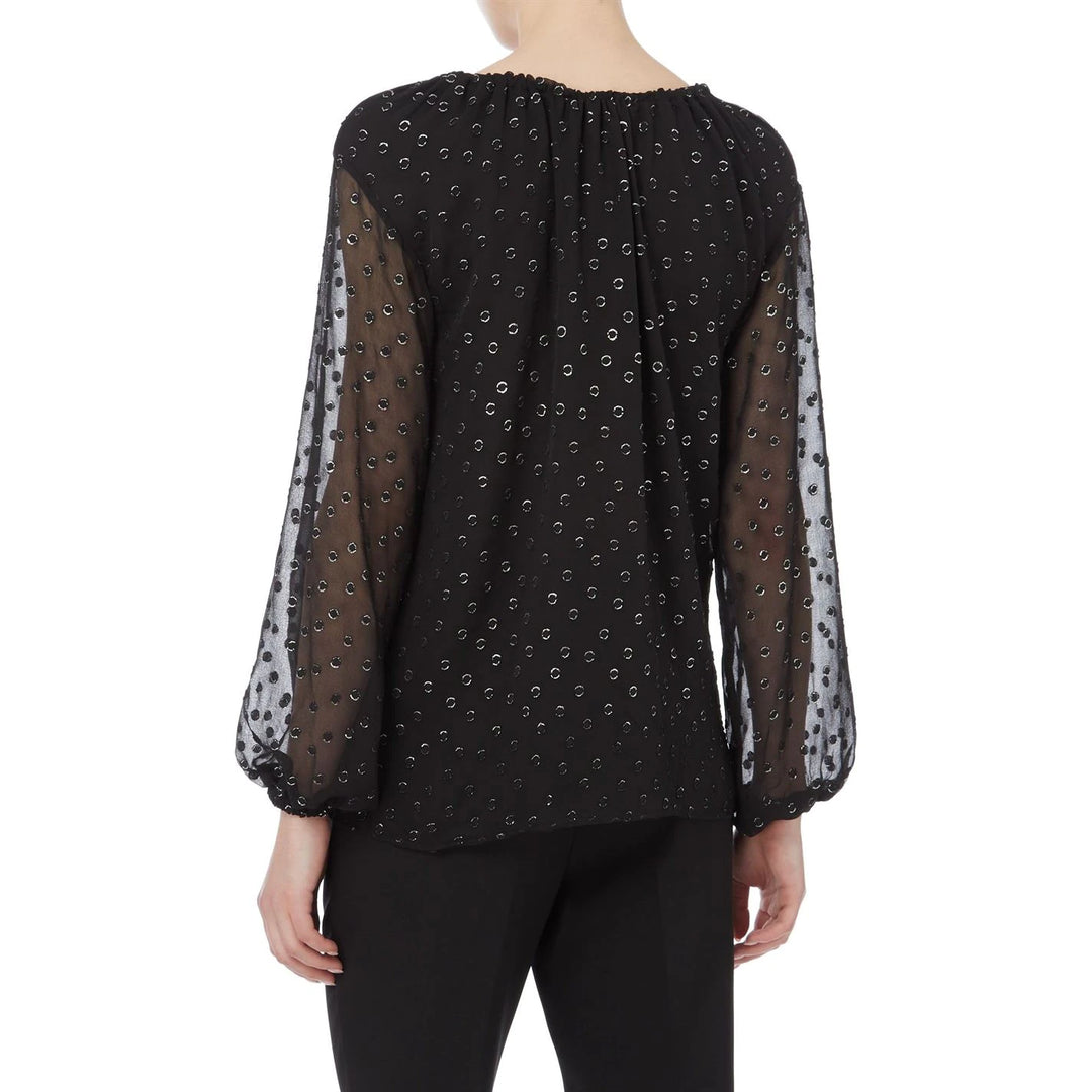 MICHAEL Michael Kors Draw String V Neck Blouse