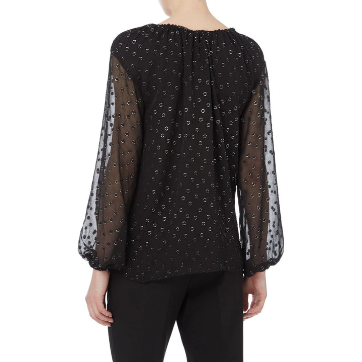 MICHAEL Michael Kors Draw String V Neck Blouse