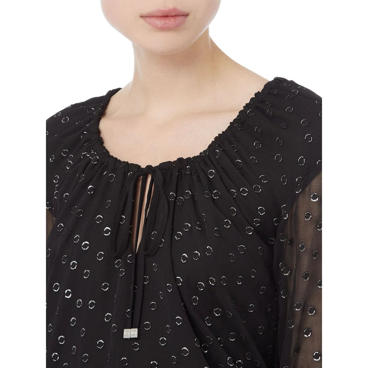 MICHAEL Michael Kors Draw String V Neck Blouse