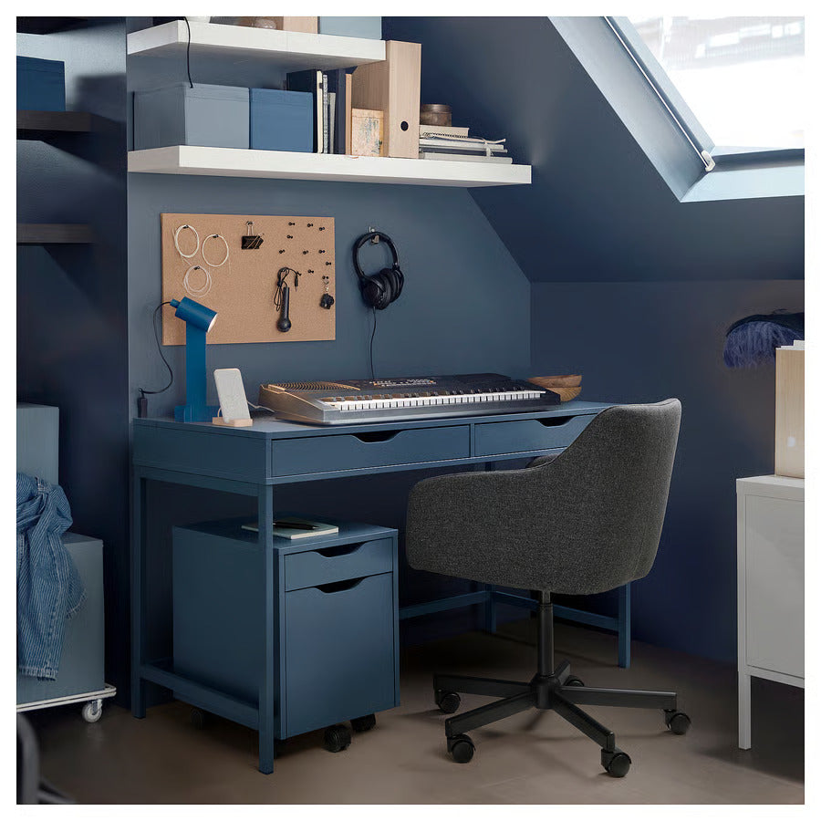 IKEA ALEX Desk, black-blue, 52x22 7/8 "