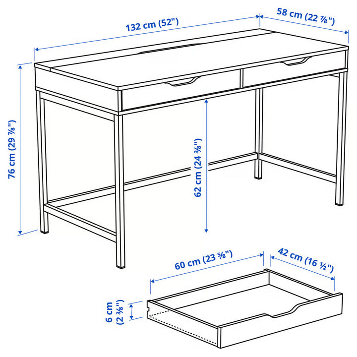 IKEA ALEX Desk, 52x22 7/8 "