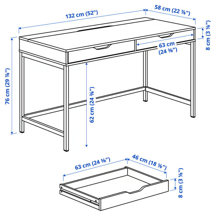 IKEA ALEX Desk, 52x22 7/8 "