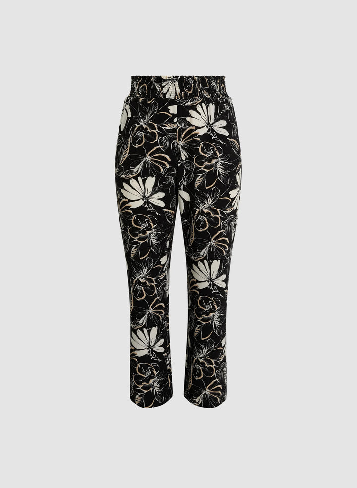 LAURA Crepe Floral Wide Leg Pants