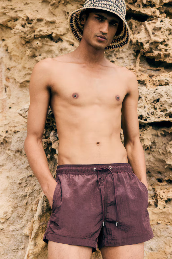 H&M Crinkled Nylon Swim Shorts
