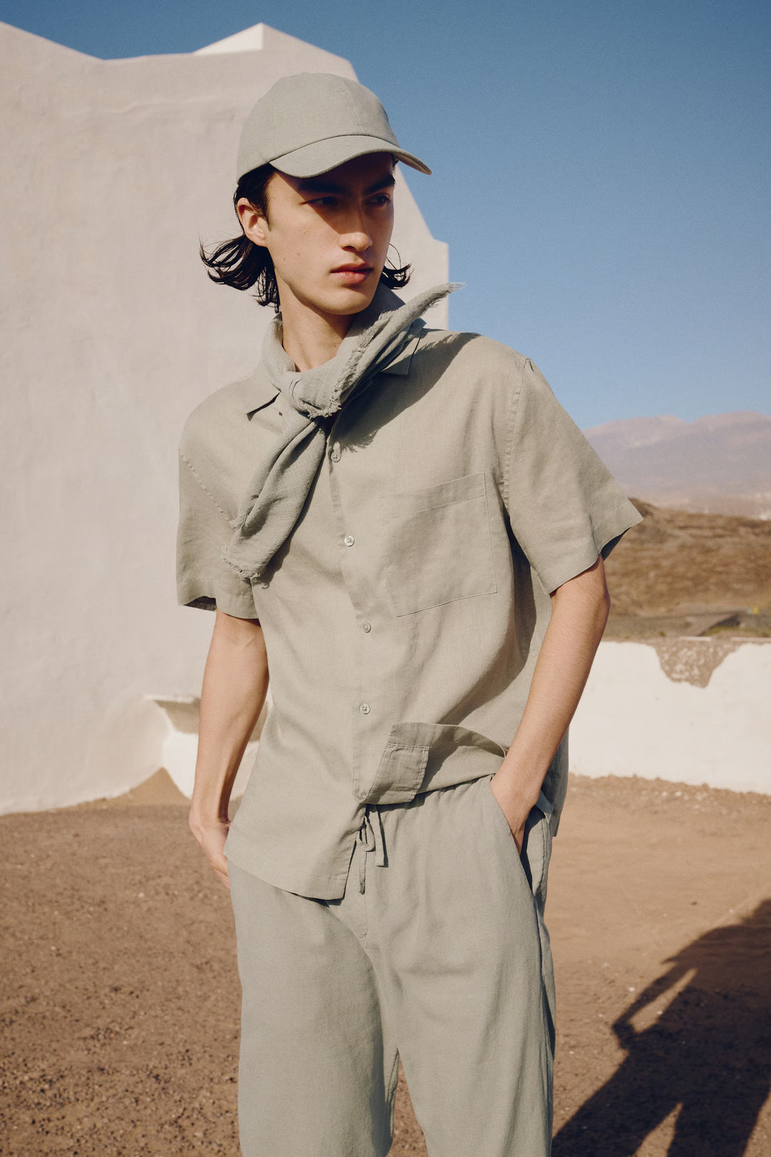 H&M Regular-Fit Linen-Blend Pants