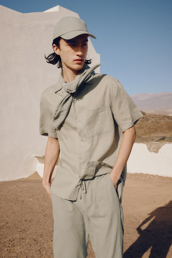 H&M Regular-Fit Linen-Blend Pants