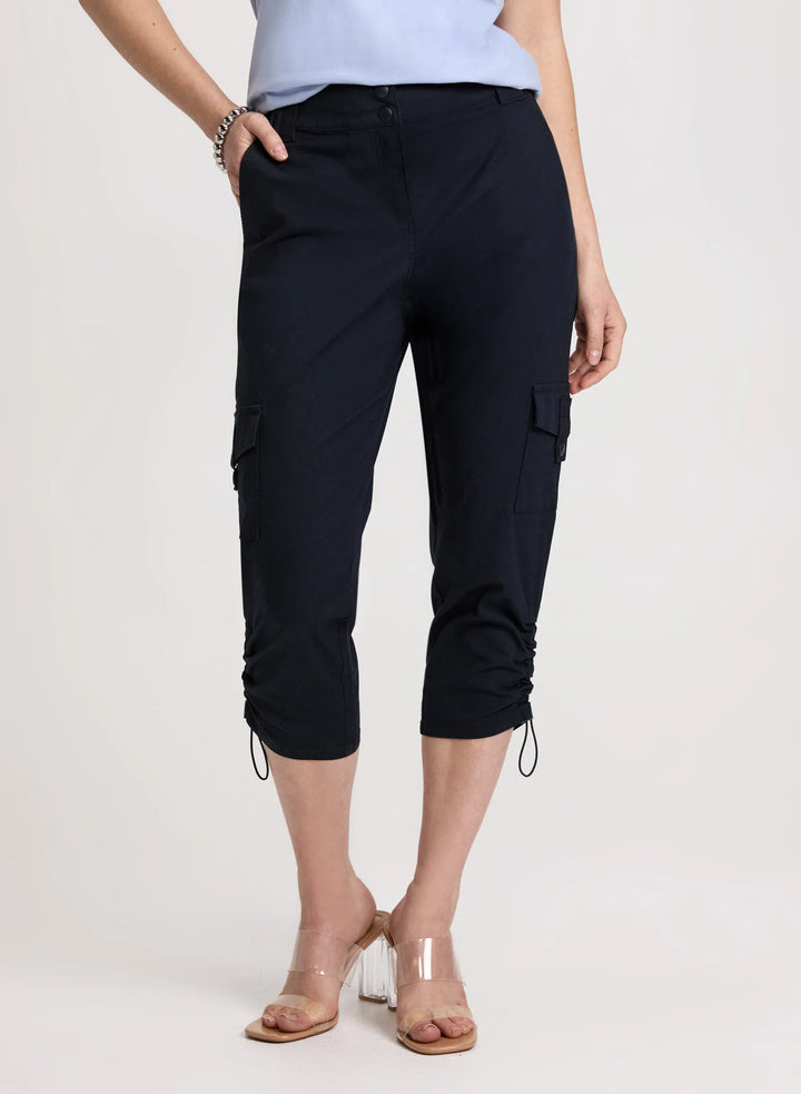 LAURA Cropped Drawstring Hem Cargo Pants