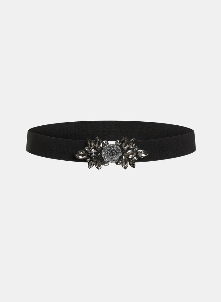 Laura Crystal Rose Embellished Belt - Plus