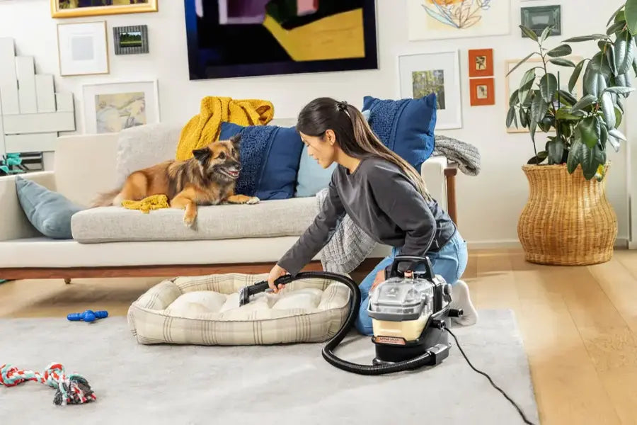 BISSELL - Little Green HydroSteam Pet Corded Portable Deep Cleaner - Titanium with Copper Harbor accents