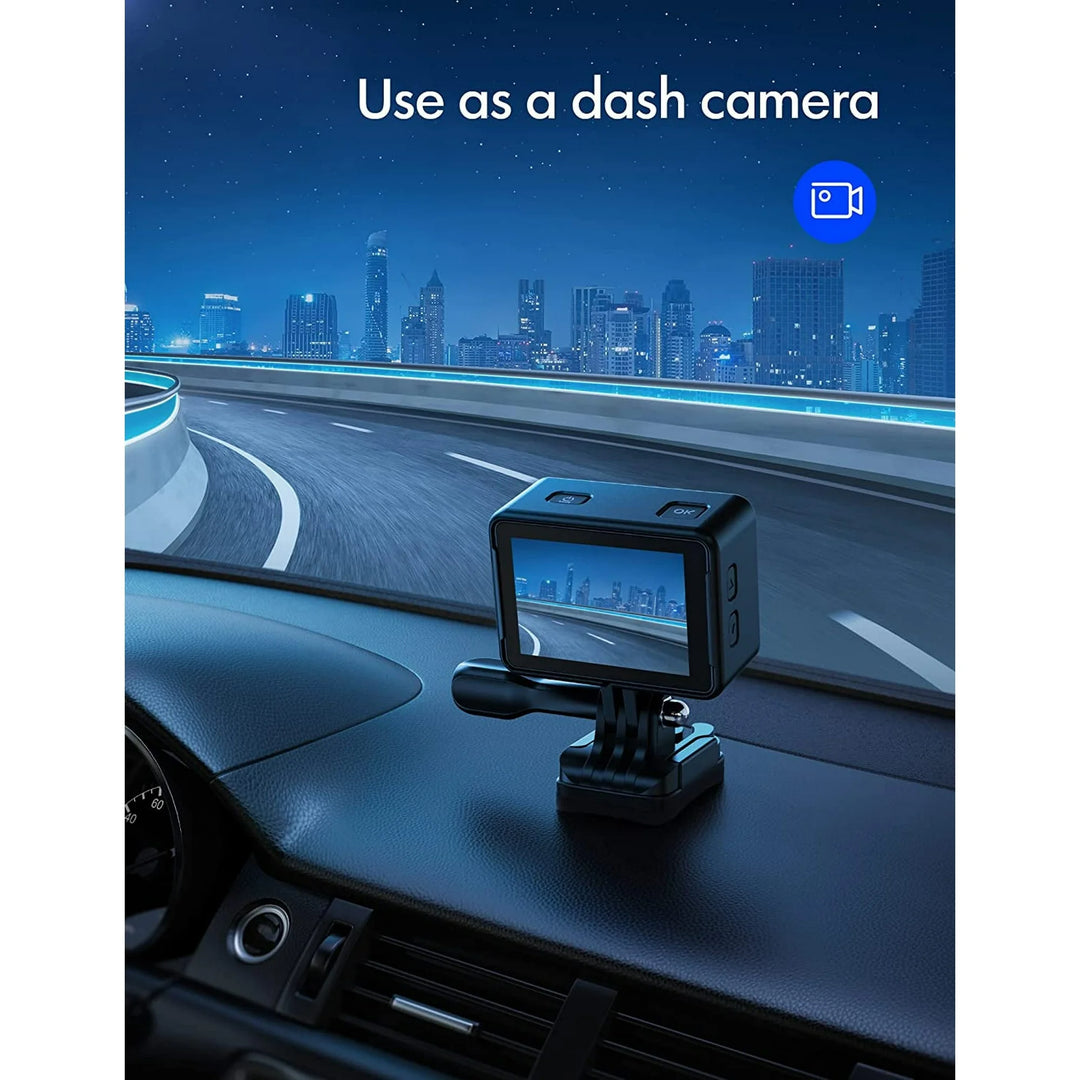 WOLFANG Action Camera 24MP 4K 40M Waterproof, EIS WiFi Adjustable Wide Angle