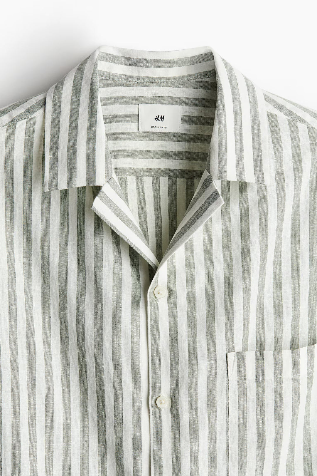 H&M Regular Fit Linen-blend Resort Shirt