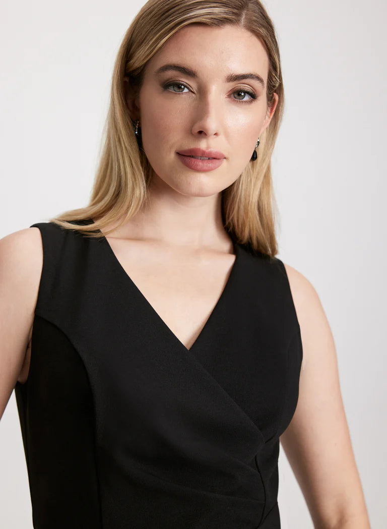 LAURA Crepe Belted Sleeveless Jumpsuit