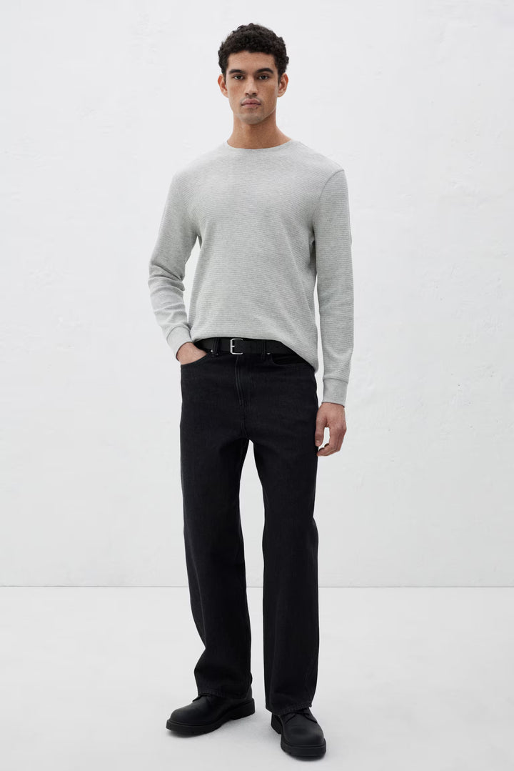 H&M Slim Fit Waffled Jersey Shirt