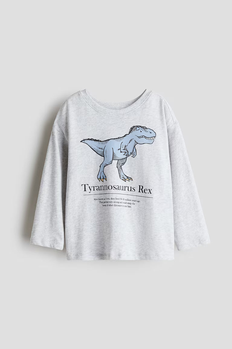 H&M Cotton T-Shirt with Motif