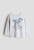 Light gray melange/dinosaur