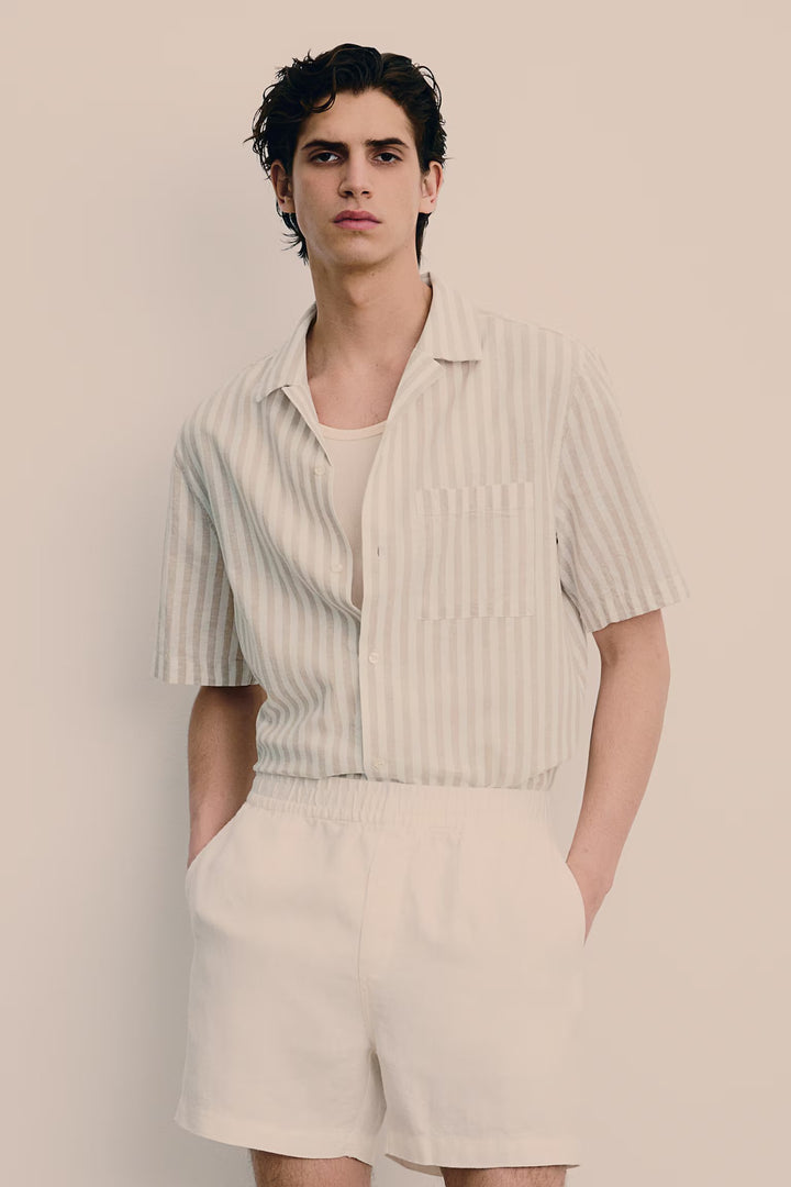 H&M Regular Fit Linen-blend Shirt