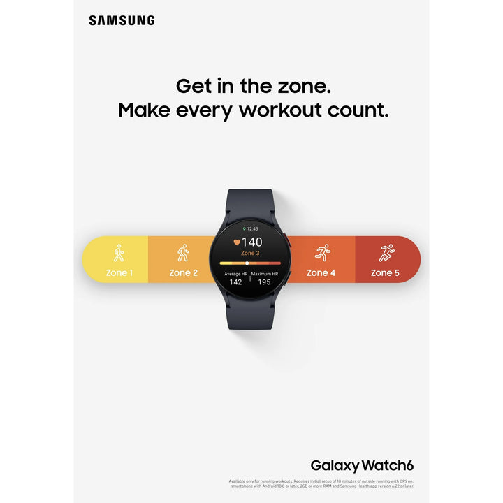 Samsung Galaxy Watch6 40mm Smart Watch w/ Bluetooth, Armor Aluminum, Graphite