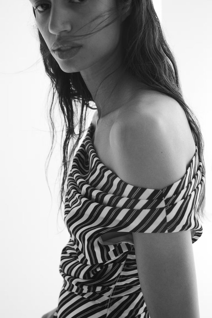H&M Draped One-shoulder Dress