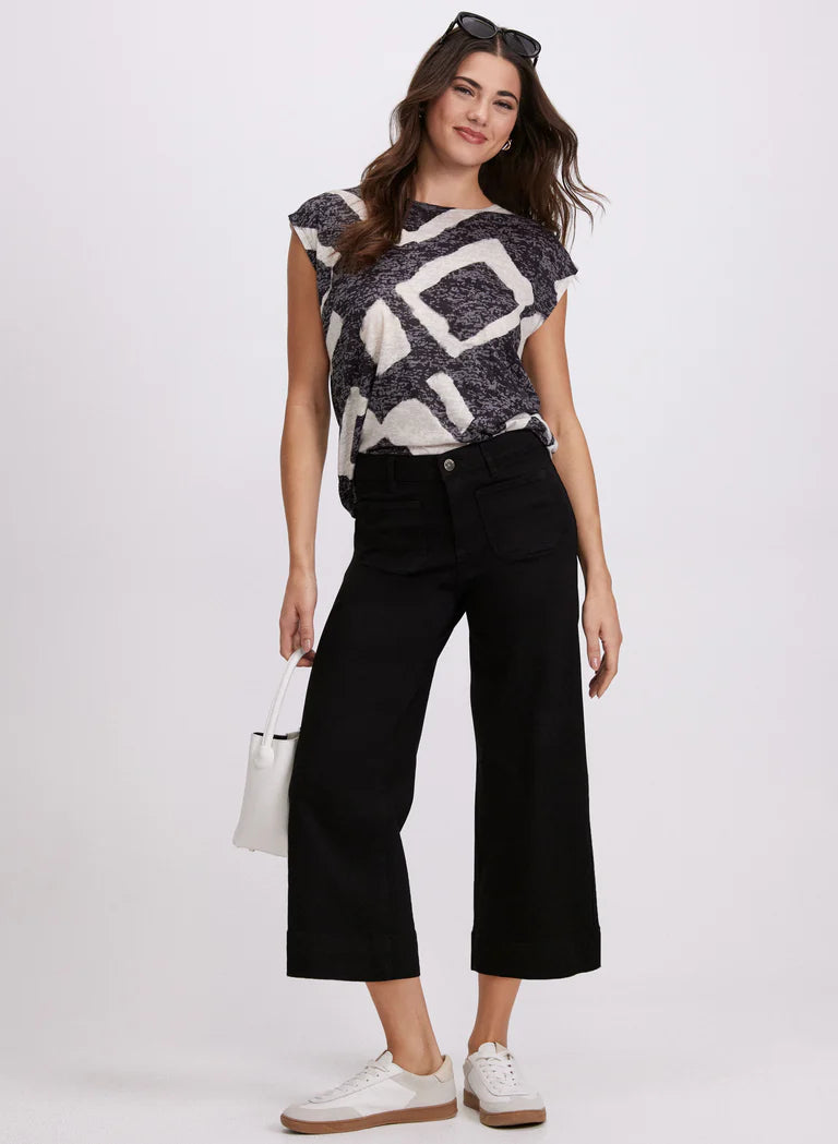 LAURA Printed Burnout T-Shirt