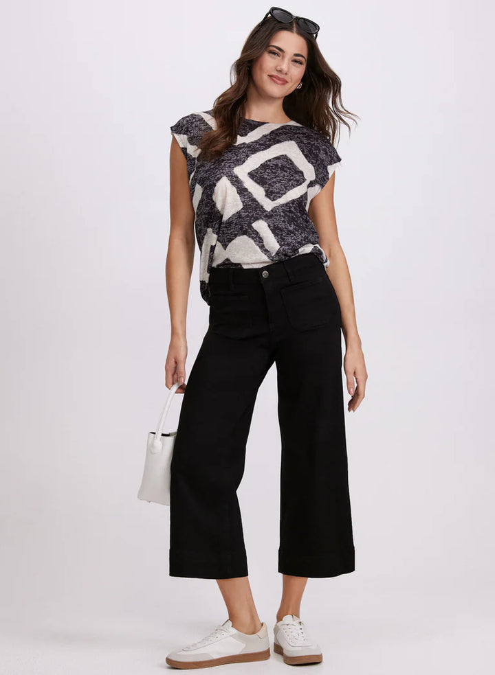LAURA Printed Burnout T-Shirt