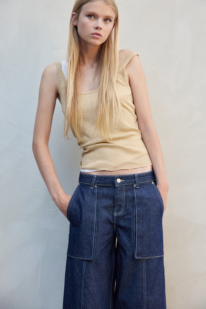 H&M Barrel Low Cargo Jeans