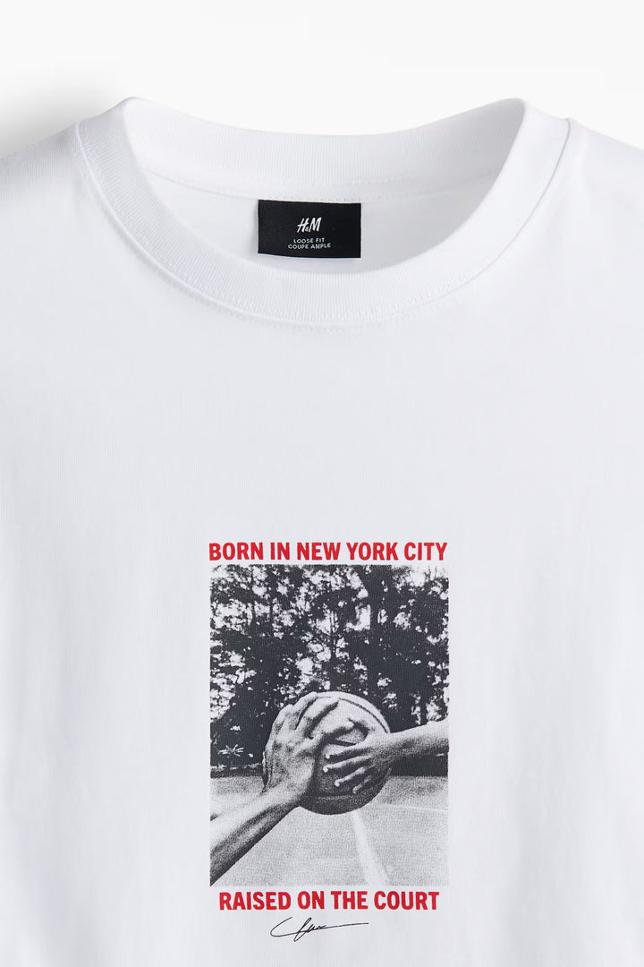 H&M Loose Fit Printed T-shirt