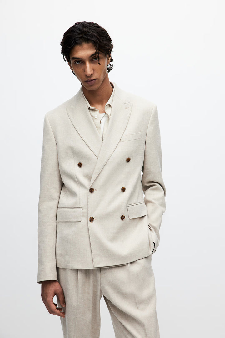 H&M Regular Fit Double-Breasted Jacket