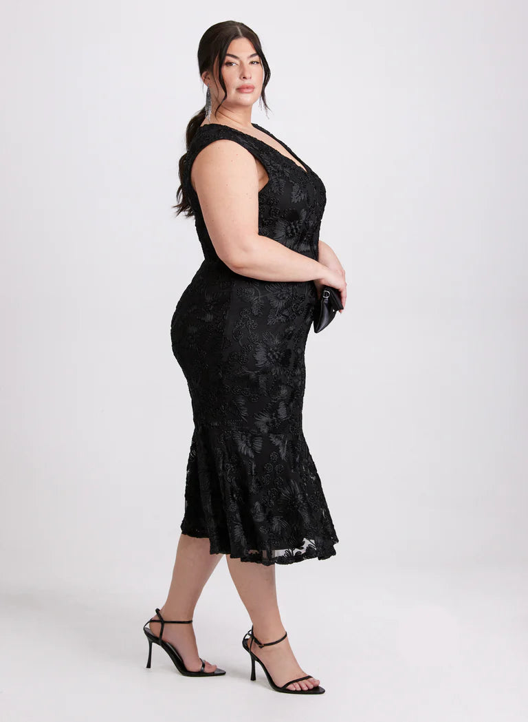 LAURA Soutache Lace Embroidered Dress