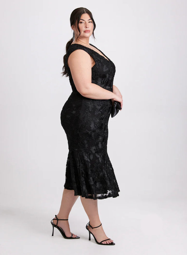 LAURA Soutache Lace Embroidered Dress
