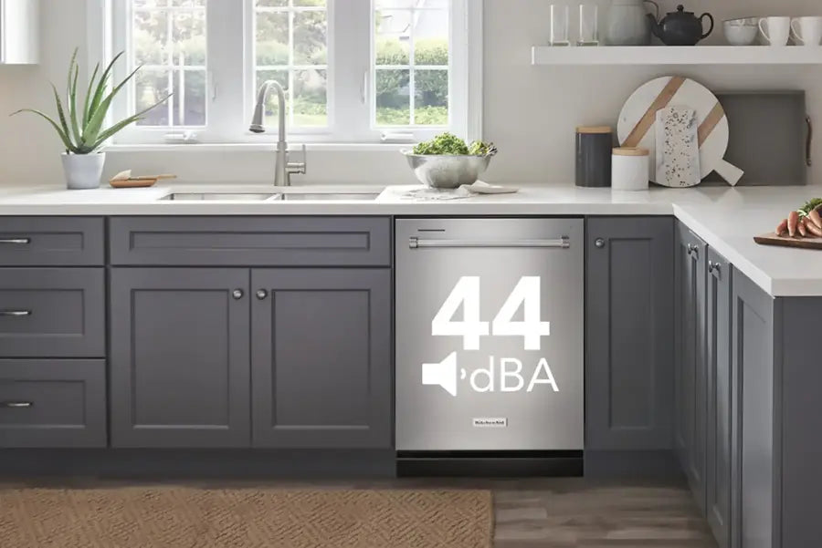 KitchenAid - 24" Top Control Built-In Stainless Steel Tub Dishwasher with 3rd Rack, FreeFlex, 44 dBA - Stainless Steel With PrintShield Finish