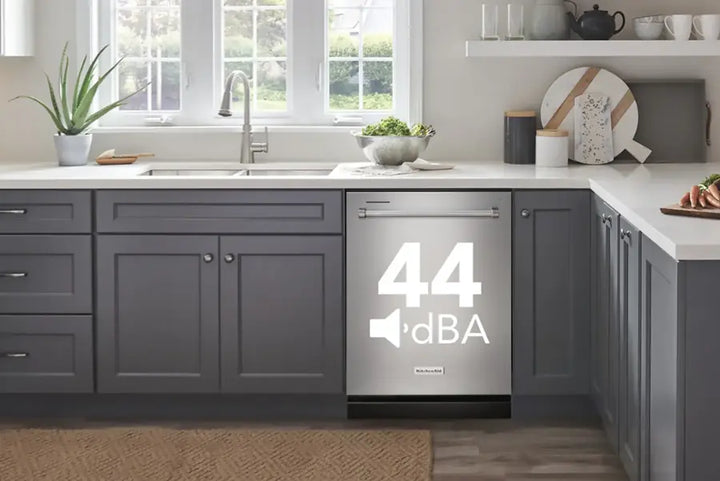 KitchenAid - 24" Top Control Built-In Stainless Steel Tub Dishwasher with 3rd Rack, FreeFlex, 44 dBA - Stainless Steel With PrintShield Finish