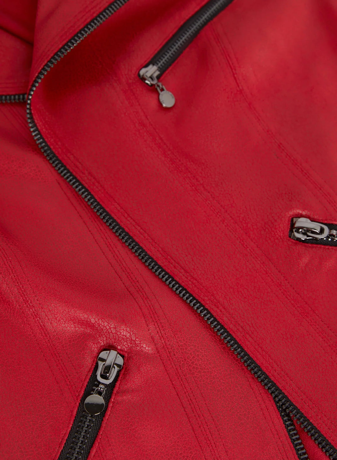 LAURA Zip Detail Faux Suede Jacket