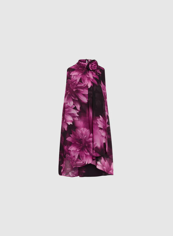 LAURA Rosette Detail Sleeveless Blouse