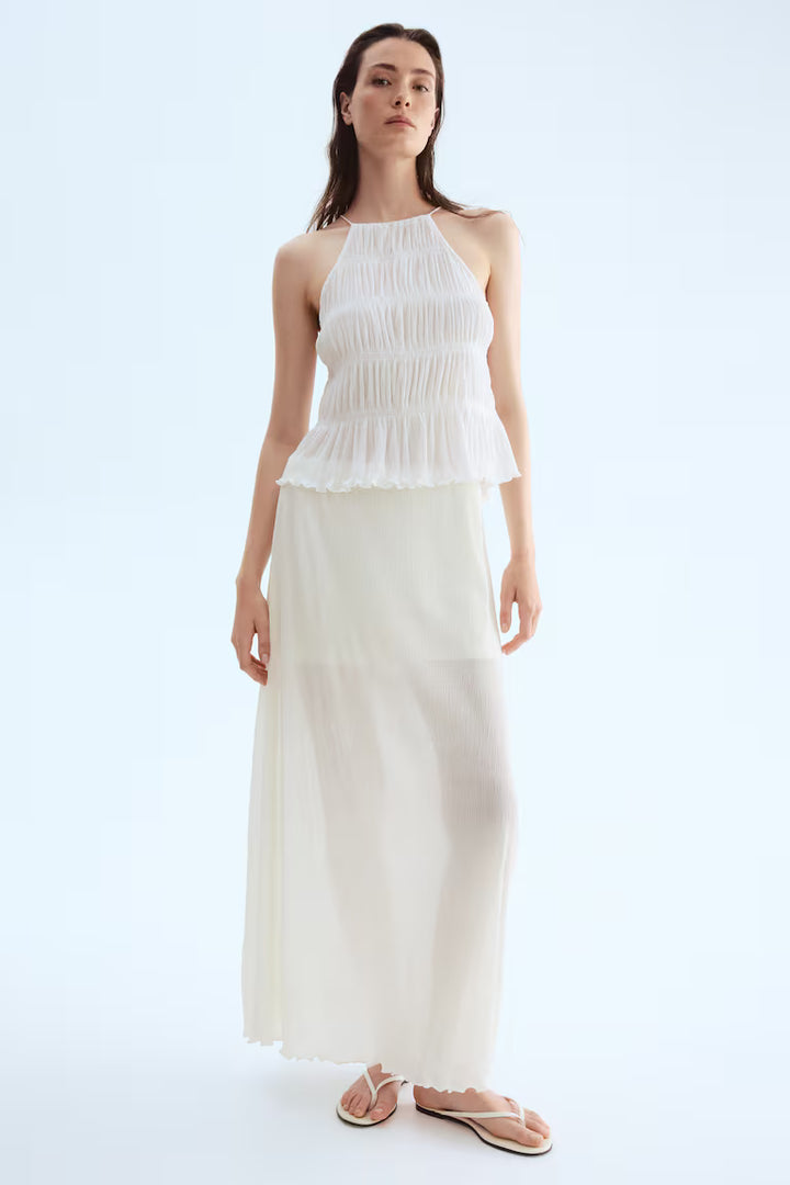 H&M Plissé Maxi Skirt