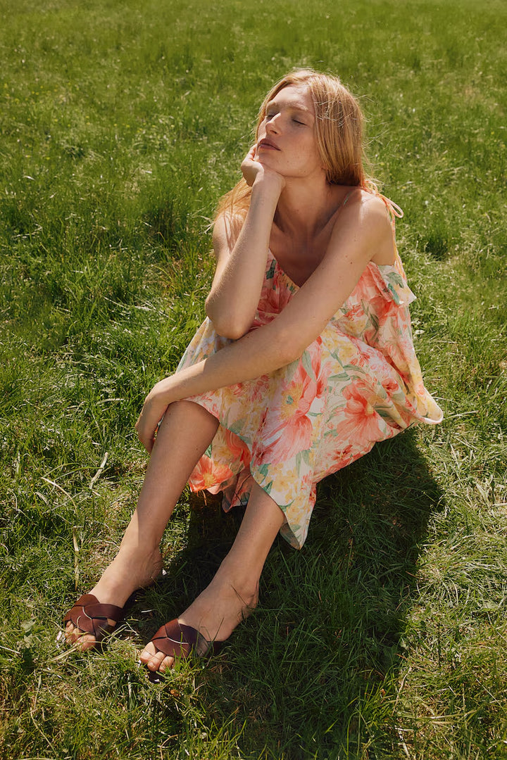 H&M Flounce-trimmed Camisole Dress