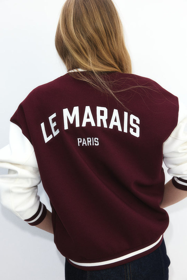 H&M Motif-Detail Baseball Jacket