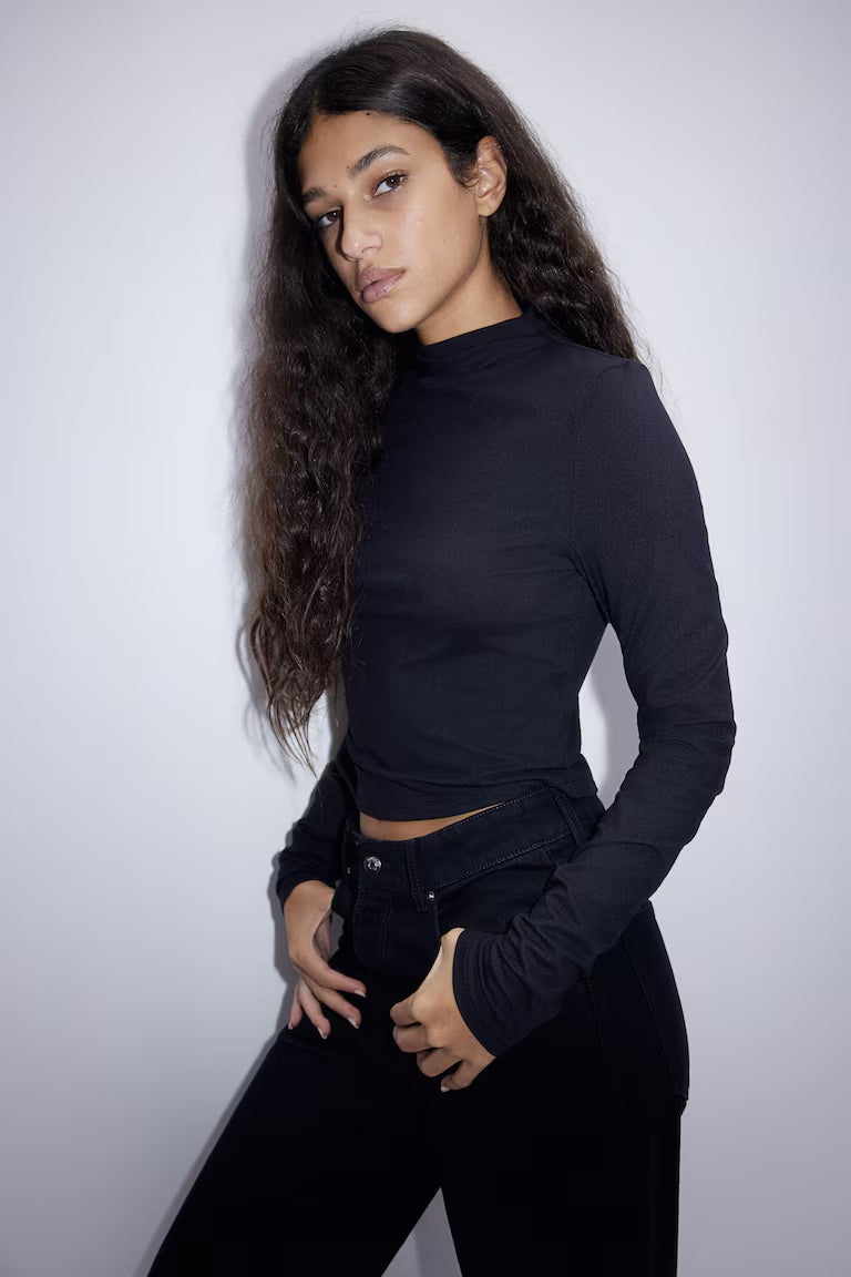 H&M MOCK TURTLENECK TOP