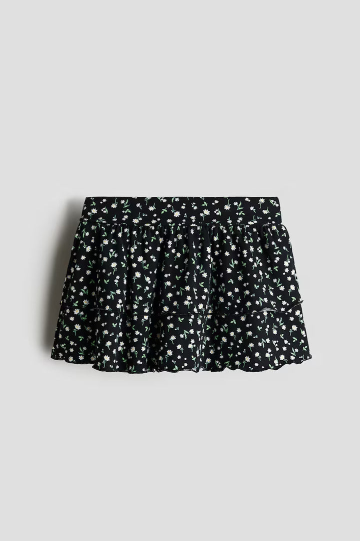 H&M Foldover-Waist Tiered Skirt