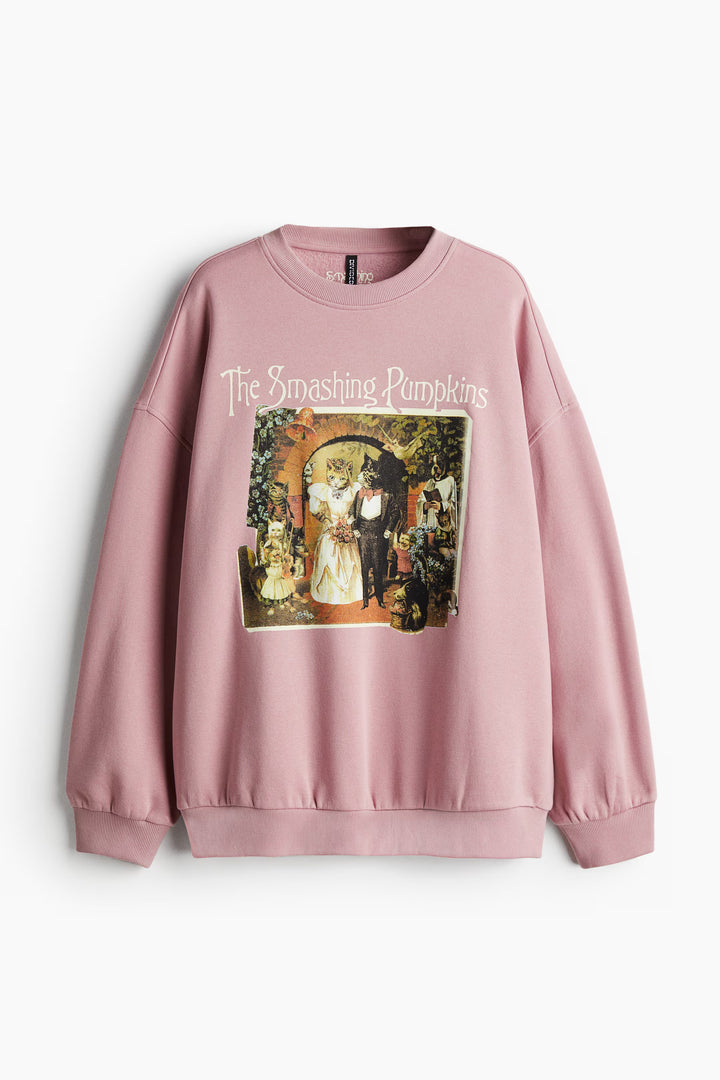H&M Oversized Printed Sweatshirt