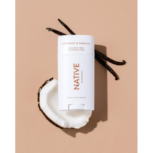 Native Natural Deodorant, Coconut & Vanilla, Aluminum Free, 75 g